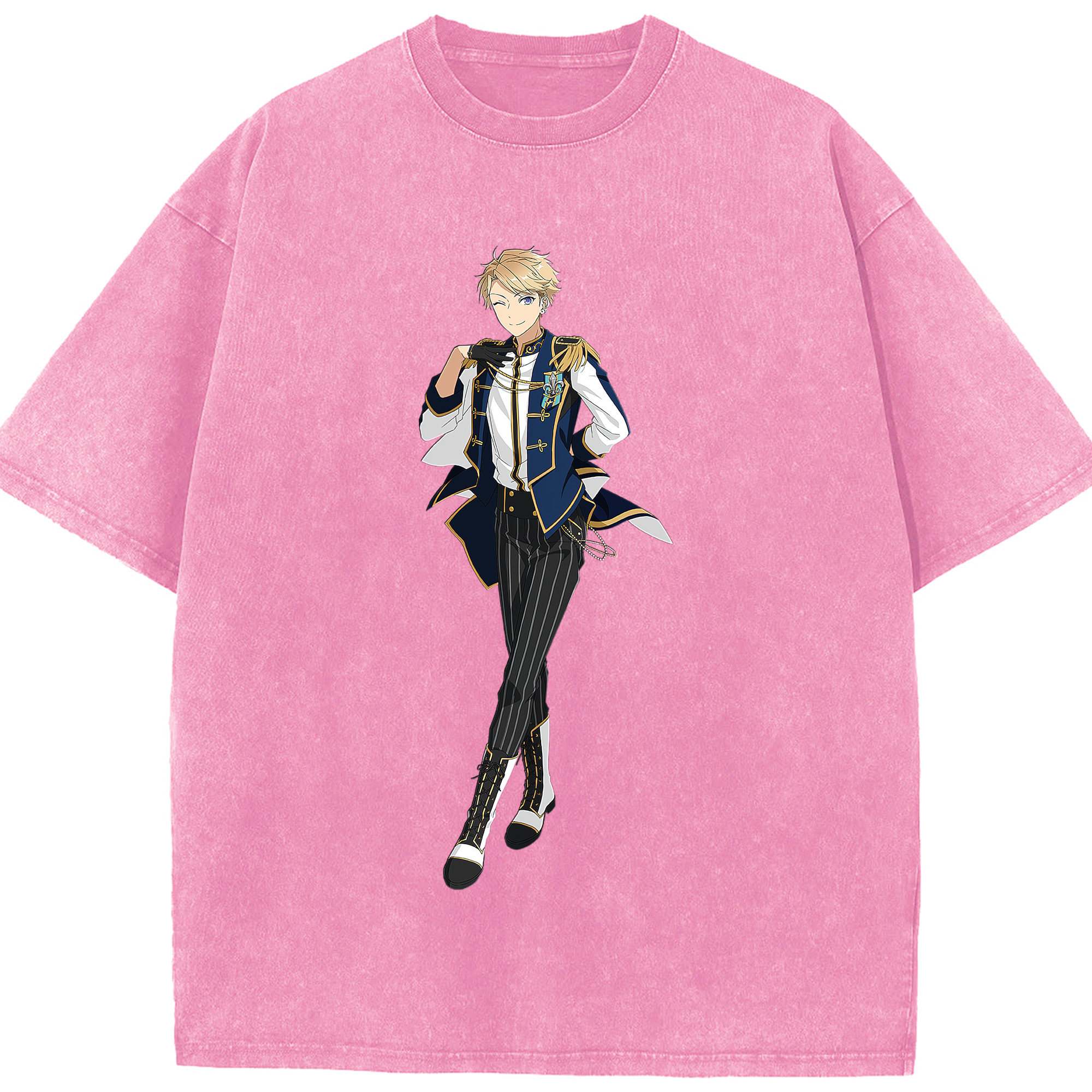 （画像用） あんさんぶるスターズ! Ensemble Stars 綿100% ヴィンテージ風 半袖Tシャツ（フロントプリント）